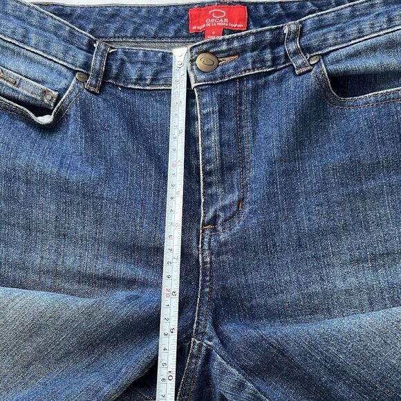 Oscar‎ De La Renta Womens Sz 6 Wide leg Jeans Medium Wash Denim - Picture 13 of 15